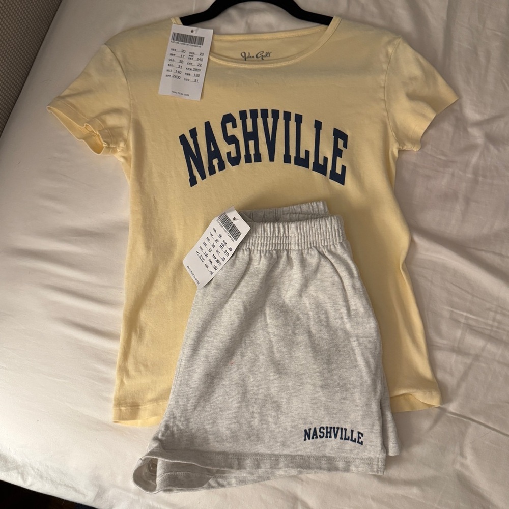 Brandy Melville Shirt / Short Set Nashville NWT